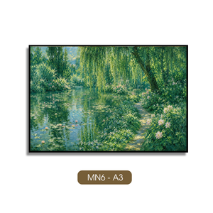 Peinture sur toile vintage de luxe, art mural en soie, décoration intérieure, décoration classique pour la maison, OEM du Vietnam, marque HALO - Product Image 1