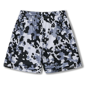 กางเกงขาสั้นลายพรางผู้ชายลดราคาพิเศษ สกรีนโลโก้ตามสั่ง ผ้าฝ้ายเนื้อหนา สำหรับออกกำลังกาย วิ่ง หรือเล่นกีฬา มีเชือกผูก - Product Image 2