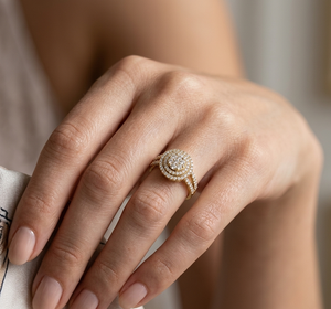 Luxury Lab Grown Diamond <b>Ring</b> <b>Gold</b> East-West Bezel Set Oval Cut Engagement <b>Rings</b> for Women Jewelry - Product Image 2