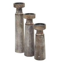 Support de bougie conique en bois artisanal, forme personnalisable, décoration de table unique, porte-bougie pour la décoration de la maison, mariage, Noël