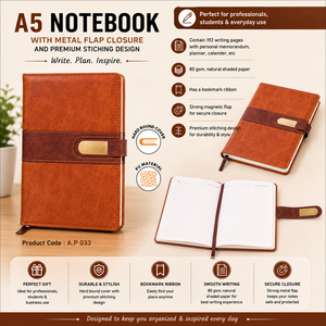 Libreta de Cuero PU A5 con Tapa Dura, Cosida con Hilo, Cierre Magnético, 80 Hojas de Papel Sombreado, Marcapáginas con Cinta, Regalo Premium - Product Image 1