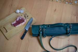 Étui de protection portable en cuir de luxe pour couteaux de chef, idéal pour les restaurants et les électriciens LSKR-0041 - Product Image 2