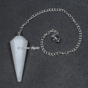 Tinh thần chữa bệnh howlite 12 mặt Tinh thể con lắc nhà máy giá bán buôn đá quý Reiki cảm xạ con lắc bán buôn Nhà cung cấp - Product Image 3