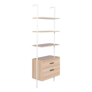 Libreria dal Design Moderno Industriale con Cassetti in Legno e Telaio in Acciaio Opaco YJ Arredamento per Soggiorno - Product Image 4