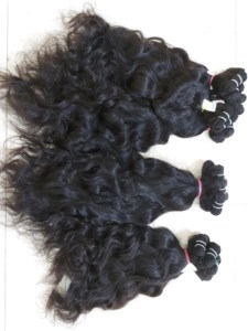 Arrow Exim Grade 12A Cheveux Humains Indiens Vierge Remy Double Trame Faite à la Machine Noir Naturel Ondulation Naturelle 100g - Product Image 5