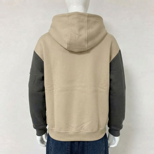 Sweat à capuche zippé intégral pour homme, 100% coton molletonné, manches raglan, style streetwear, pièce de superposition, finition de poignets durable - Product Image 3