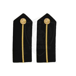 Custom Embroidered Eco-Friendly Epaulettes Gold <b>Stripes</b> Fan Badge Sew-On Badges for Uniform Shoulder Rank By D-TEXUNI INTL - Product Image 1