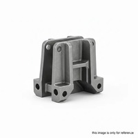 Ensemble de composants de support robuste pour corps de vanne à quatre voies à brides en acier inoxydable moulé sur mesure avec support à œillet à brides