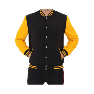 Customized <b>Fleece</b> Varsity <b>Jacket</b> With Tackle Twill Applique Customized <b>Fleece</b> Varsity <b>Jacket</b> With Tackle Twill Applique - Product Image 3