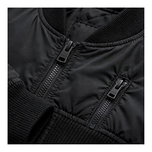 AMKOOR Men's <b>Black</b> <b>Fleece</b> <b>Jacket</b> Windproof Polyester Stand Collar Zipper Autumn Regular Fit - Product Image 5