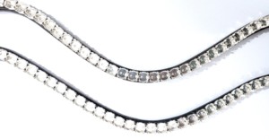 สายคาดศีรษะหนังสำหรับขี่ม้าแบบ DIY พร้อมปลอกโซ่แบบเรียบบาง ติดกระดุมแบบปลดเร็วสำหรับใส่คริสตัล - Product Image 5