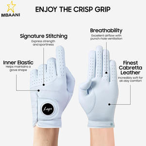 Cuir Cabretta de qualité supérieure avec marqueur de balle magnétique, bonne élasticité, cadeau précieux pour golfeur, toucher super doux, ajustement sécurisé - Product Image 1