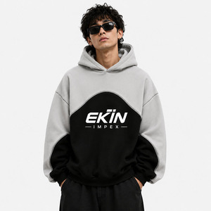 เสื้อฮู้ดดี้โอเวอร์ไซส์ผู้ชาย ผ้าฟลีซหนานุ่ม สไตล์สตรีทแวร์ พิมพ์ลายกราฟิก เสื้อสวมหัวลำลอง - Product Image 1