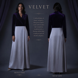 Robe Abaya en velours satiné de luxe pour femmes, élégante, Dubai, islamique, maxi |   Kaftan Modeste Boutique Tenue de Soirée 26 Robes de Soirée Premium Tendance - Product Image 2