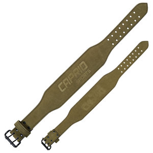 Ceinture de musculation formelle en cuir de vache vert olive personnalisée avec boucle à ardillon en alliage noir, ceinture de musculation de qualité supérieure pour la salle de sport, OEM ODM - Product Image 2