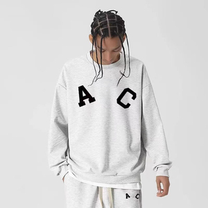 Sudaderas de Felpa de Algodón Grueso para Hombre, Estilo Oversize, con Estampado Personalizado, Ropa Urbana para Invierno, Diseño Bordado por el Fabricante - Product Image 6