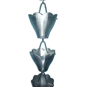 โซ่ฝนทำจากทองแดงธรรมชาติออกแบบได้ตามต้องการสำหรับกลางแจ้งสวนสระว่ายน้ำสไตล์ดอกไม้วัสดุโลหะประดิษฐ์สไตล์ - Product Image 1