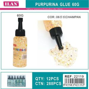 Il Purpurina Glue 60G Gel glitterato color champagne per decorazioni artigianali - Product Image 3