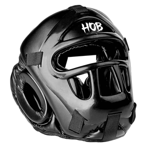 Casque de boxe HOB, protection intégrale du visage, en cuir PU, avec fermeture à boucle et crochets - Product Image 1