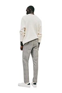 Pantalon sur mesure Slim Fit de qualité supérieure Tissu sergé en polyester et viscose Marque personnalisée ODM & OEM pour hommes @ Prix de gros - Product Image 4