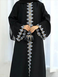Abaya carrée en coton pour femmes musulmanes, personnalisée, unie ou imprimée, de créateur, pour femmes, foulard de luxe pour femmes - Product Image 6