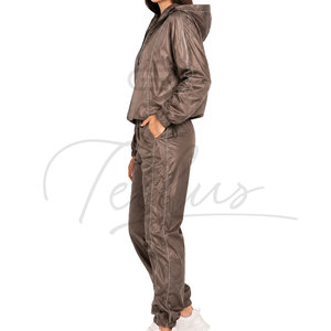 Chaqueta Deportiva Cortavientos Unisex Personalizada para Mujer con Cierre de Cremallera, Conjunto Deportivo de Nailon, Traje Cortavientos para Mujer - Product Image 2