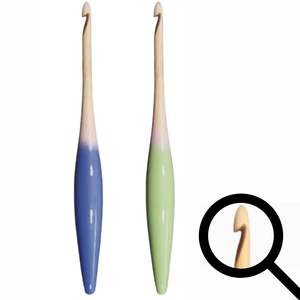 Ergonomic Wooden Hand Crochet Hook Knitting Tools <b>Needlework</b> Grip Colorful Fashionable - Product Image 3