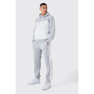 Conjuntos deportivos de algodón para hombre con logo personalizado, 2 piezas, chándal informal para hombre, chándal transpirable para hombre - Product Image 3