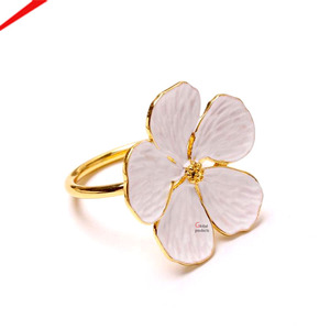 High Quality Elegant Aluminum Napkin Ring & <b>Tissue</b> Stand Gold Finish Metal Napkin Ring For <b>Wedding</b> Dinnerware - Product Image 3