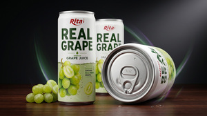 Rita Real Grape 325ml Premium Green Grape Juice Canned Fruit Beverage Refreshing <b>Soft</b> <b>Drink</b> Wholesale Supplier OEM ODM Bulk - Product Image 4