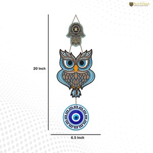 Escultura de Pared de Madera MDF con Forma de Búho Feng Shui para Decoración Espiritual de la Sala de Estar del Hogar - Product Image 4