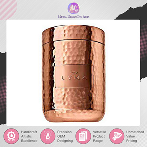 ลดราคาพิเศษสำหรับภาชนะใส่เทียนทองแดงแท้ - โถทรงกลมขัดเงาสำหรับทำเทียนจากขี้ผึ้งถั่วเหลืองในราคาสุดคุ้มจากอินเดีย - Product Image 2