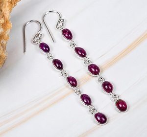 925 Sterling Silver Pink Tourmaline <b>Hook</b> <b>Earrings</b> Handmade Stone Dangle October Birthstone Jewelry - Product Image 6