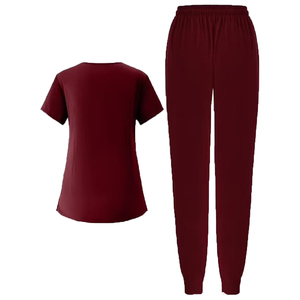 Women V Neck <b>Scrub</b> Top Polyester Solid Color Breathable Medical <b>Scrub</b> <b>Uniform</b> Custom Design Hospital Wear Medical <b>Scrub</b> Suits - Product Image 3