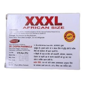 UNIQUE TRENDS Crema Corporal Ayurvédica Triple XL (3XL) 20g para Hombres en Caja - Product Image 2