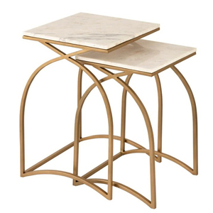 Mesas de Centro Modernas y Ecológicas con Tapa de Mármol Convertible y Estructura de Acero, Muebles Contemporáneos para Sala de Estar - Product Image 3