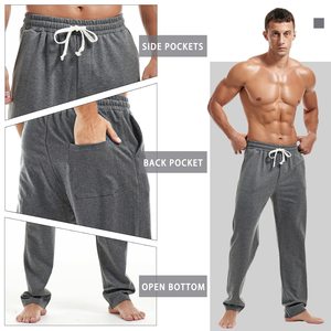 กางเกงขายาวผู้ชายคุณภาพสูงทรงหลวมสไตล์ลำลองสตรีทแวร์สำหรับฤดูใบไม้ผลิ ไซส์ใหญ่ ทรงตรง สีพื้น - Product Image 3