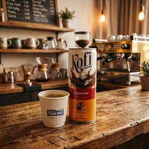 กาแฟคาปูชิโนพร้อมดื่ม 250 มล. 180 มล. กระป๋องอะลูมิเนียม ยี่ห้อโคฟี่ ตราแทนโด เบเวอเรจ - Product Image 3