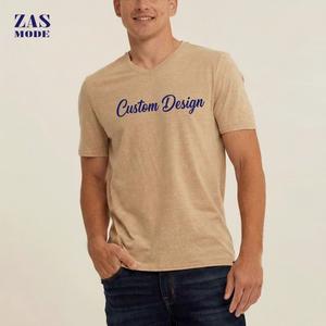 Camisetas Casuales de Cuello en V para Hombre, Corte Ajustado, Transpirables, 100% Algodón, Manga Corta, Lisas para Impresión Digital, Secado Rápido, Ecológicas, 210g - Product Image 1