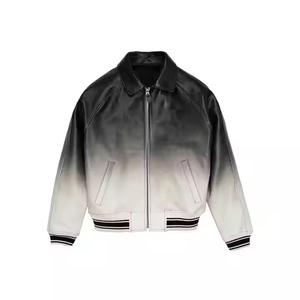 Veste de moto en cuir à col montant avec logo personnalisé de haute qualité pour hommes, nouveau design tendance, imperméable, respirante, fermeture éclair, taille XL, décontractée - Product Image 1