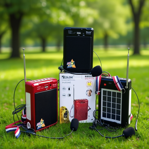 Coloni Wireless <b>Speaker</b> <b>With</b> Solar Panel And <b>Microphone</b> Portable Radio - Product Image 3
