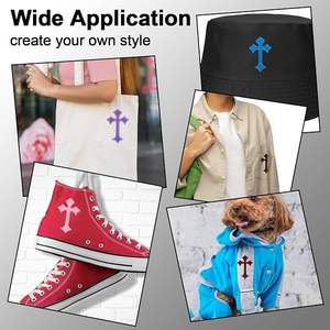 26 parches de cruz, parches termoadhesivos de bordado de cruz, parches decorativos de reparación, parches vintage DIY para ropa - Product Image 6