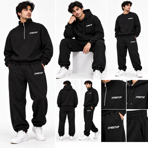 Sweat à capuche décontracté pour homme, imprimé numérique personnalisé, tricoté 100% coton 500 g/m², respirant, style streetwear, coupe droite, vêtement de sport d'hiver - Product Image 4