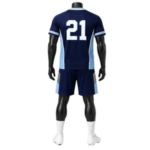 Camiseta de Lacrosse Azul Marino con Paneles en Contraste y Pantalones Cortos, Uniforme Deportivo Masculino para Equipo, Ropa de Entrenamiento, Ropa Deportiva para Exteriores - Product Image 2