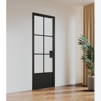 Porte à battant à ouverture extérieure, taille et couleur personnalisées, double vitrage isolant, aluminium, style français, portes battantes vintage
