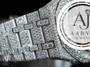 Montre mécanique automatique Aarva Jewels Iced Out pour homme, luxe, diamants, moissanite, entièrement pavée, acier inoxydable - Product Image 5