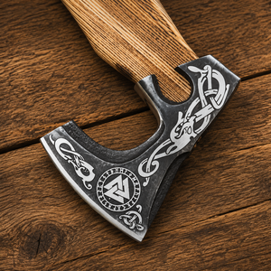 Hache Tomahawk SAZ ENTERPRISES à dos plat en acier au carbone forgé à la main, 19 pouces, manche en bois de frêne pleine longueur, pour l'extérieur, qualité DIY - Product Image 5