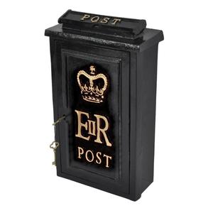Latest Arrival Metal Mailbox For Home Black Coated Garden Farmhouse Wall Mount Newspaper Parcel Receiving Post <b>Box</b> With <b>Lock</b> - Product Image 2