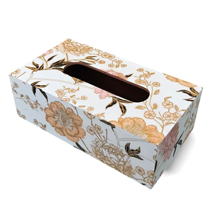Caja de pañuelos impermeable de resina hecha a mano con diseño floral MODELO, forma personalizada, temática para el hogar de FAIZA CRAFT - Product Image 4