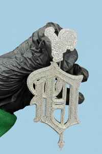 Colgante VVS Moissanite con nombre personalizado, estilo Hip Hop, de Plata 925, con incrustaciones de circonitas, colgante Bling personalizado para rapero, colgante con engaste personalizado para regalos - Product Image 6